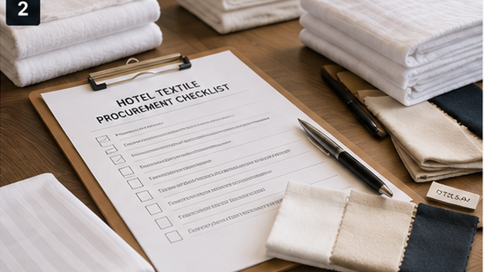 Hotel textile procurement checklist and planning documents